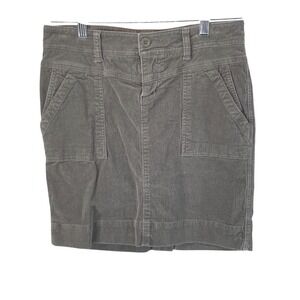 The North Face Women's Corduroy Skirt Size 4 Taupe Gray Utility Pockets Outdoor